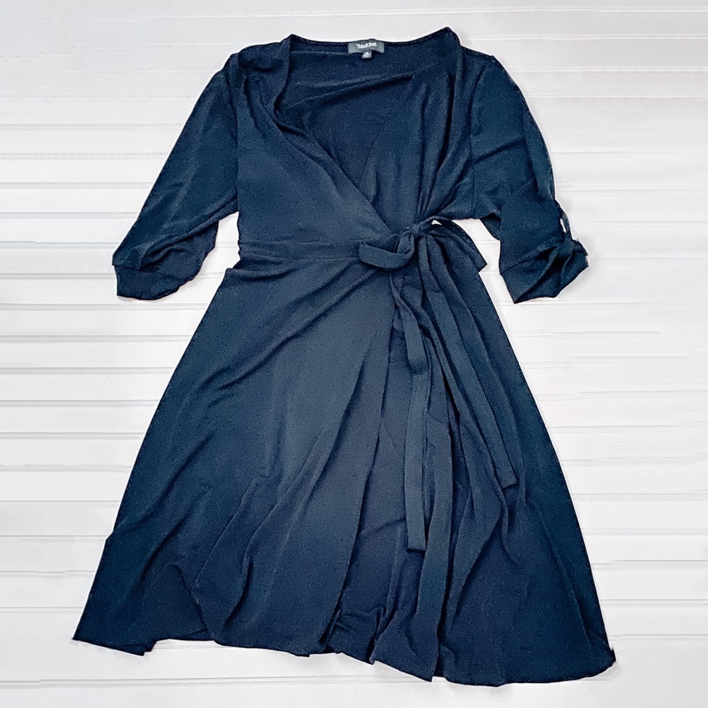 Navy blue wrap dress | size XL